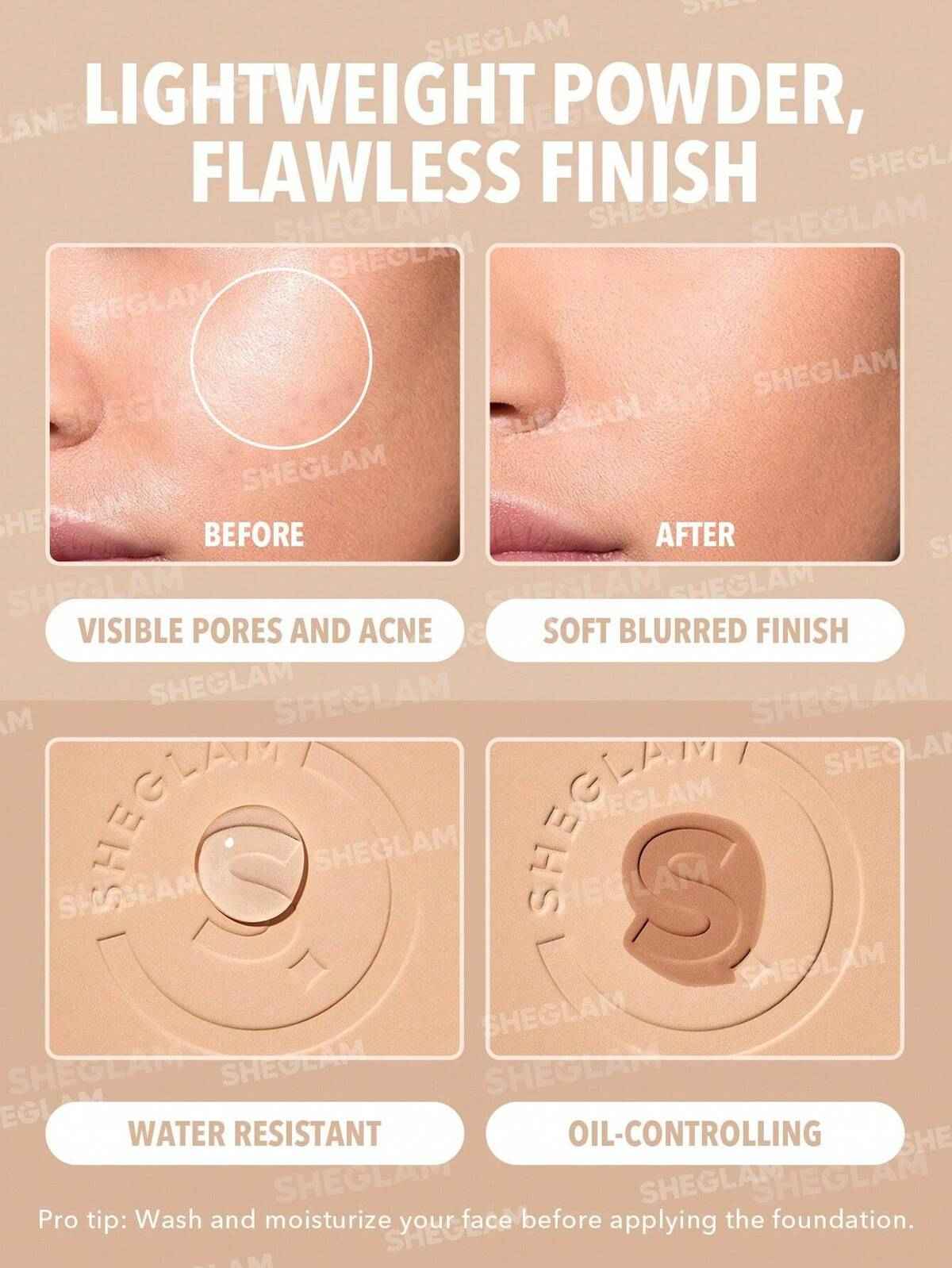 Sheglam Skin Focus High Coverage Powder Foundation LINEN